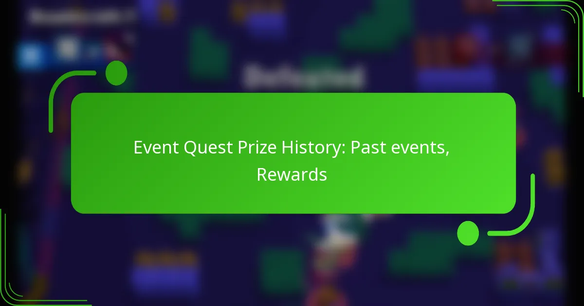 Event Quest Prize History: Past events, Rewards
