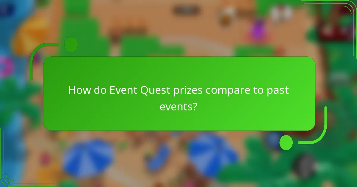 How do Event Quest prizes compare to past events?