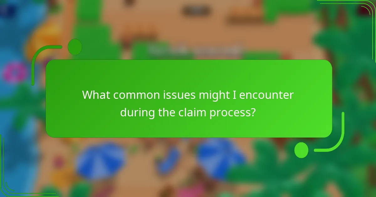 What common issues might I encounter during the claim process?