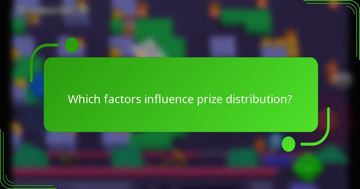 Which factors influence prize distribution?